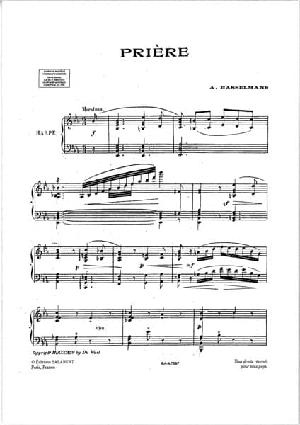 HASSELMANS Alphonse : Priere