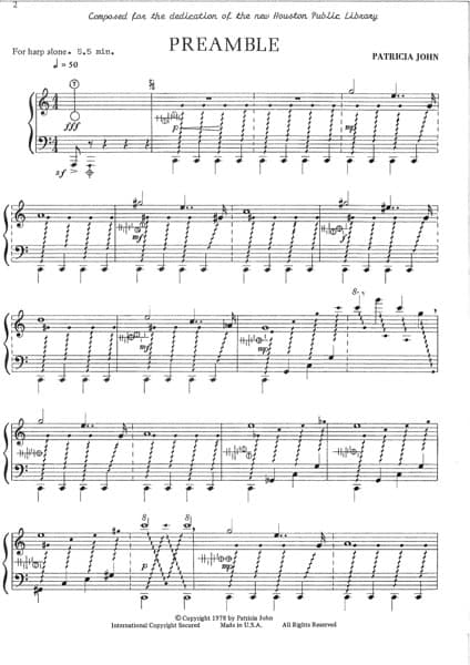 JOHN Patricia : Americana Suite 1 : Preamble