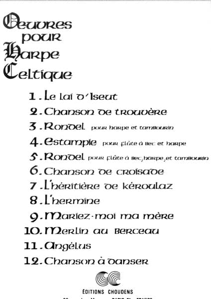 MEGEVAND Denise : 12 Morceaux du Moyen-Age LH