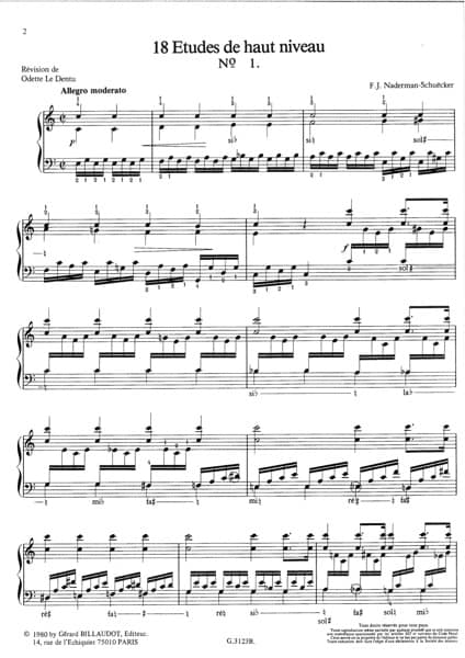 NADERMAN-SCHUECKER : Etudes et Preludes 3 (18 etudes)