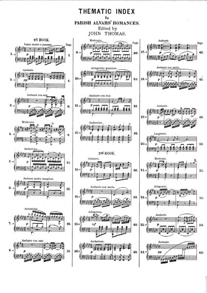 PARISH-ALVARS Elias : Romances Pour Harpe Vol 2