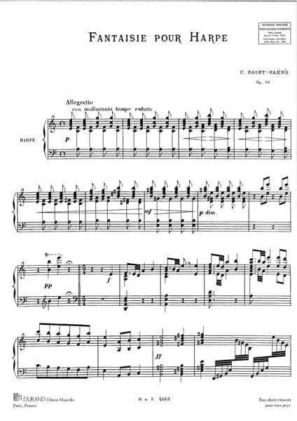 SAINT-SAENS Camille: Fantaisie Op 95 DF4661