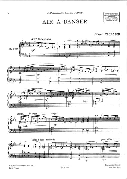 TOURNIER Marcel : Air a Danser - Piece breve facile ME8267