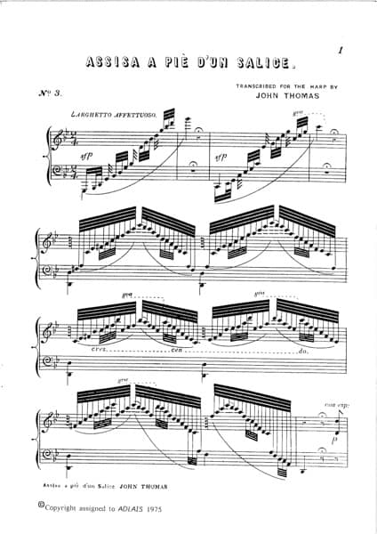 ROSSINI Gioachino: Assisa a Pie d'un Salice (Otello) / Thomas