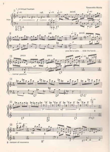 MORITA Yasunoshin : Four windows with liths for Solo Harp - Image 2