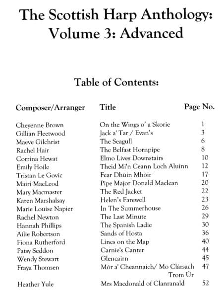 The Scottish Harp Anthology volume 3 - Advanced / edited by Ailie Robertson – Bild 2