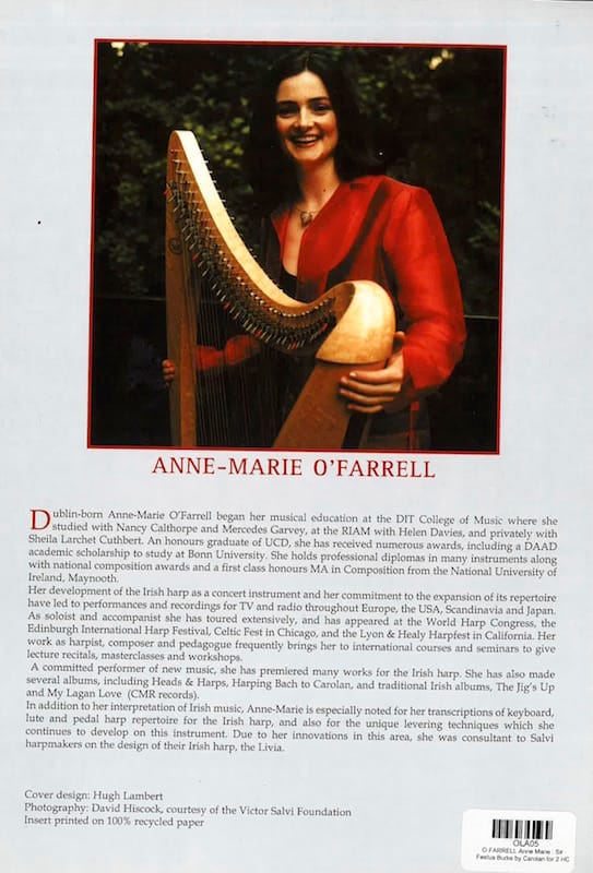 O FARRELL Anne Marie : Sir Festus Burke by Carolan, für 2 Hakenharfen oder Hakenharfe und Orgel – Bild 3