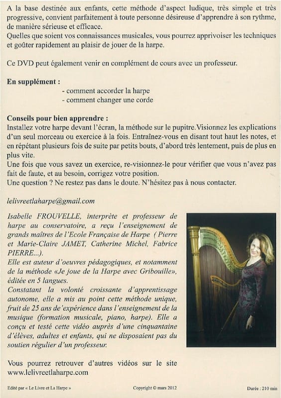 Isabelle Frouvelle : Methode J'apprends la Harpe - Image 2