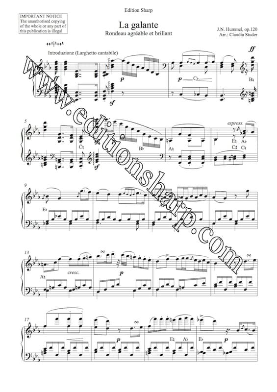 HUMMEL J.N. : La Galante - Ar. STUDER Claudia – Image 2