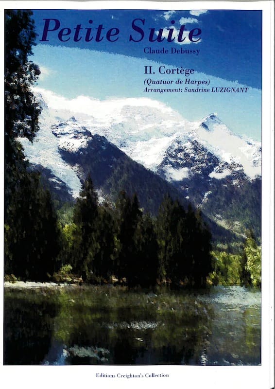 DEBUSSY Claude : Petite Suite II. Cortege - transcr. for 4 harps by Sandrine Luzignant