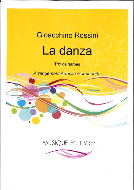 GOURLAOUEN A. : Danza de Rossini, für Pedalharfen- oder Hakenharfen-Trio