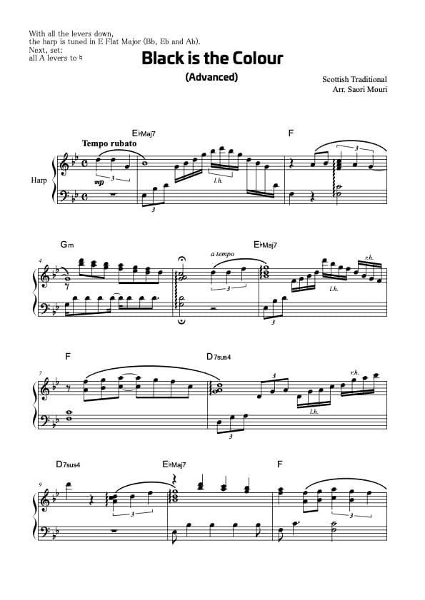 Trad. Schottisch: Black Is The Colour, Bearbeitung von Saori Mouri