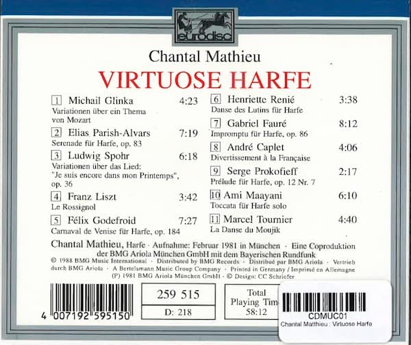 Chantal Matthieu : Virtuose Harfe - Image 2