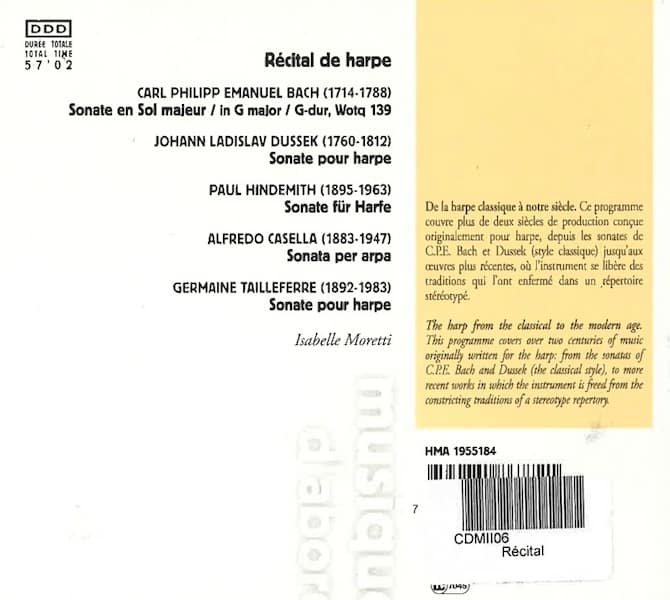 MORETTI Isabelle : Récital de harpe – Image 2