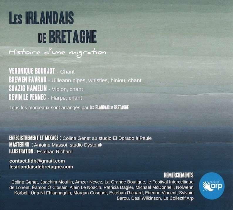 LE PENNEC Kevin : Les irlandais de Bretagne (CD du spectacle sur l'immigration irlandaise en Bretagne) - Image 2