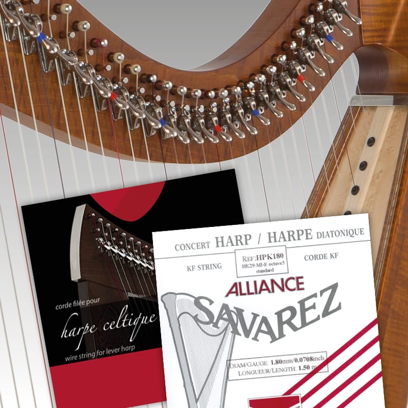 Komplett-Set (Allianz Savarez und Basssaiten) für Isolde Celtique: C 00 bis A 36